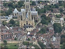 SK9771 : Lincoln Cathedral: aerial 2021 (7) by Simon Tomson