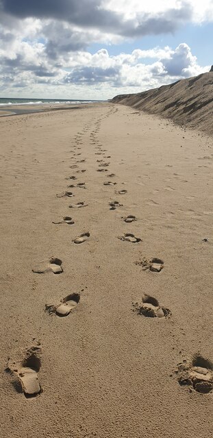 Footprints in the Sand at Mundesley
