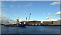 A ship on the Middlesbrough Reach of the River Tees