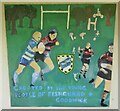 SM9437 : Goodwick - Rugby Mural by Colin Smith