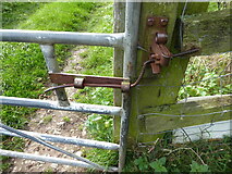 SJ7521 : Gate on a public footpath at Forton by Jeremy Bolwell