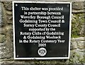 SU9743 : Godalming High Street: celebratory plaque at a bus stop by Basher Eyre