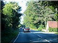 The A40 heading west past the Lodge