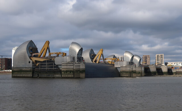 Thames Barrier Gate Raised Hugh Venables Geograph Britain And Ireland   7007301 90ef1643 