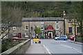 King William public house from the bridge over the River Derwent