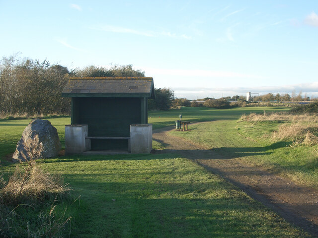 Shelter at the Grove Golf Club, near South Cornelly