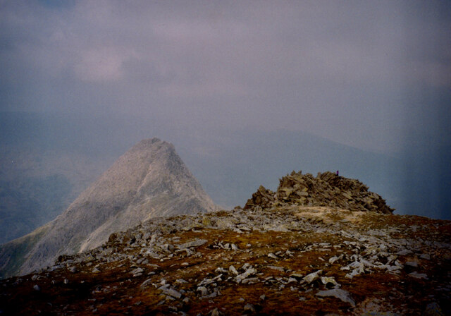 A view of Tryfan from near the summit of Glyder Fawr