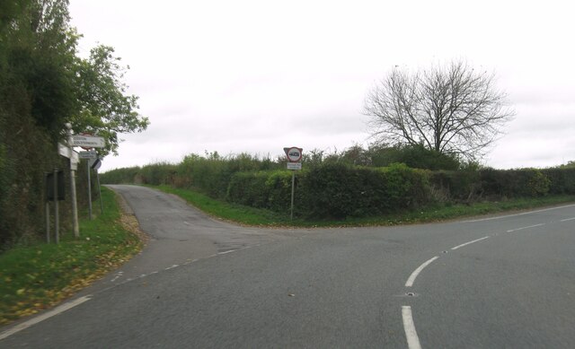 Road junction and finger post