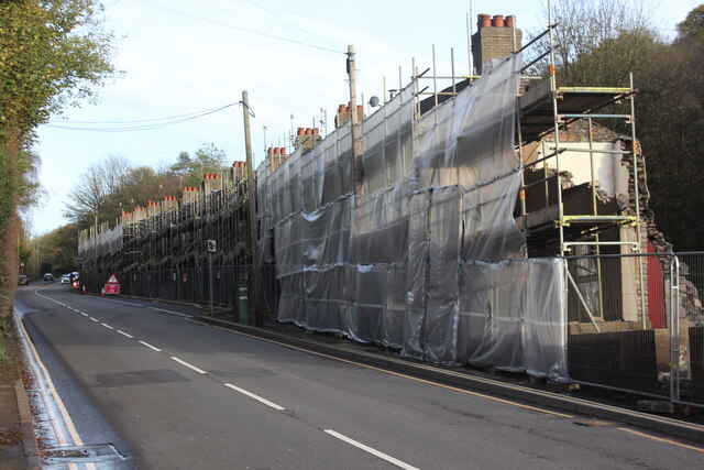 Houses ready for demolition, Hafod-yr-Ynys Road