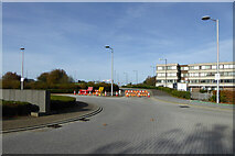 TQ2840 : Beehive Ring Road closed, Gatwick by Robin Webster