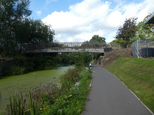 Footbridge into Cwmbran Retail Park over... © David Smith :: Geograph ...