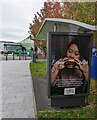 ST3188 : Tesco advert on  a city centre bus shelter, Newport by Jaggery
