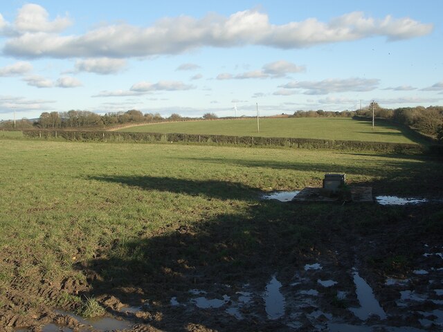 Farmland to the north of the M4 near Stormy Down