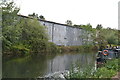 Corrugated iron shed by Grand Union Canal