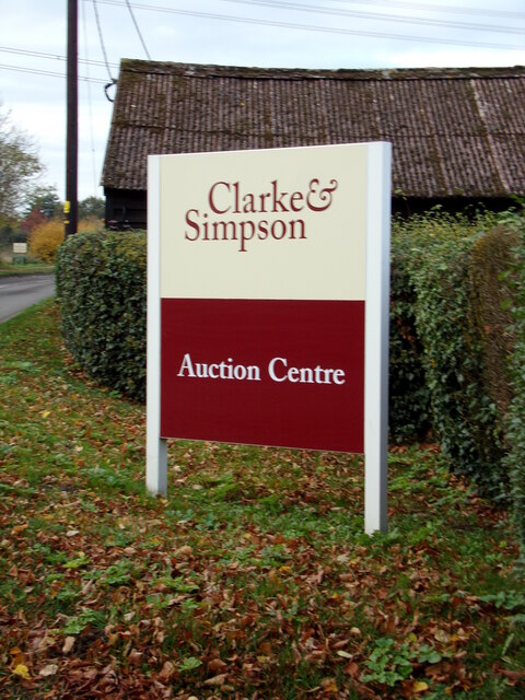 Clarke & Simpson Auction Centre sign