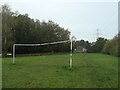 SU4319 : Goalposts, North End nature park by Christine Johnstone