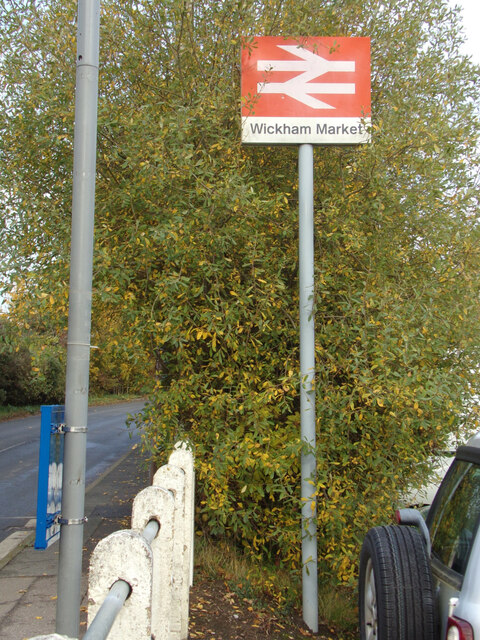 Wickham Market Station sign