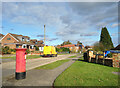 TQ0387 : Red Box, Yellow Van, Tilehouse Way by Des Blenkinsopp