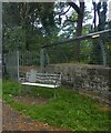 Seat with cut-out figure, Hengoed Viaduct