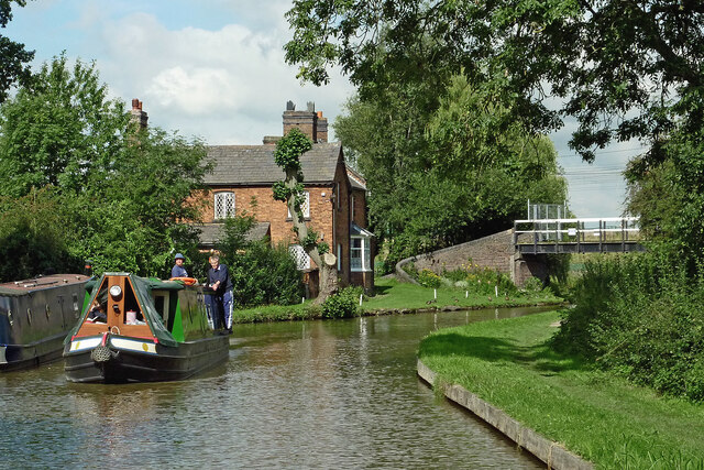Coventry Canal at Huddlesford Junction in Staffordshire