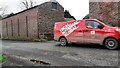 NY4251 : Royal Mail van departs having picked up mail from letter box at Briso Hall by Roger Templeman