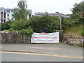 Public notice on the road into Abersoch