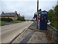 Postbox and telephone box on the A68, Bonjedward