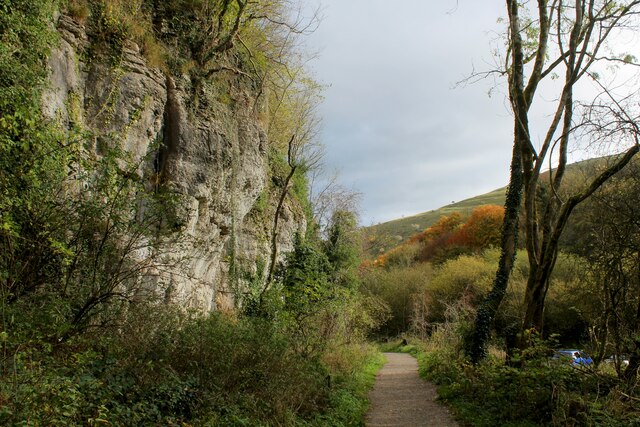The End of the Footpath that runs down Tideswell Dale