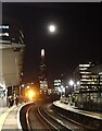 Full moon over The Shard