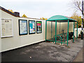TM3255 : Cycle Shelter at Wickham Market Railway Station by Geographer