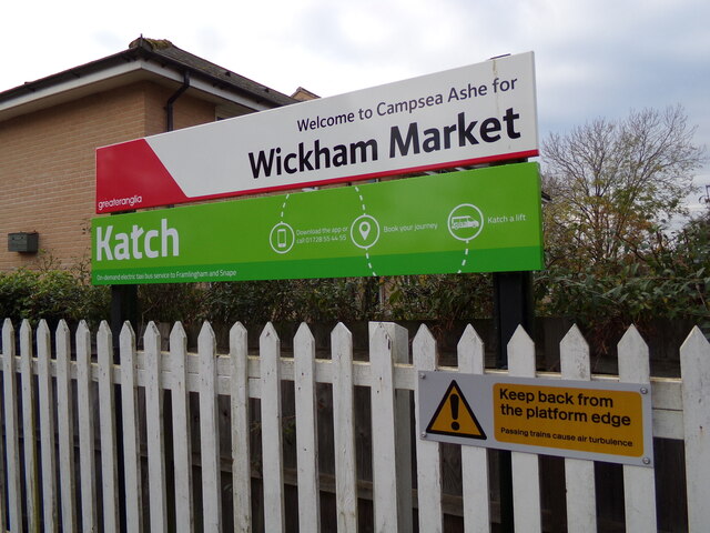 Wickham Market Railway Station sign