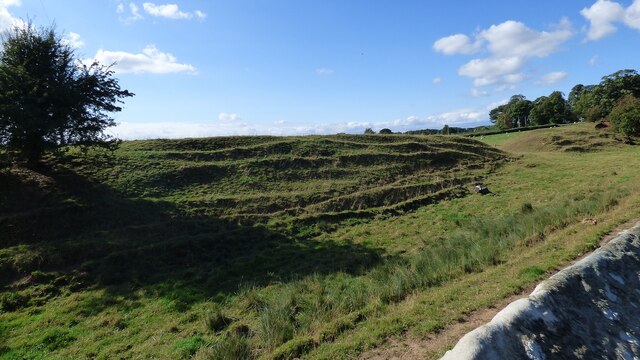 Rampart and ditch at Stanwick Oppidum