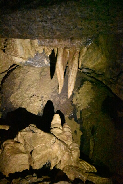 Stalactites and stalagmites, Marble Arch Caves