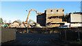 Demolition of the former BBC studios in Llandaff