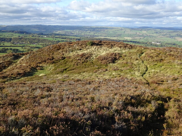 Northern ramparts of the Castle Ring fort on The Stiperstones