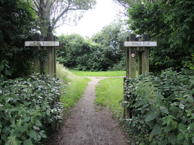 An entrance to Park Farm Village Park