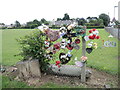 Tributes by the recreation ground