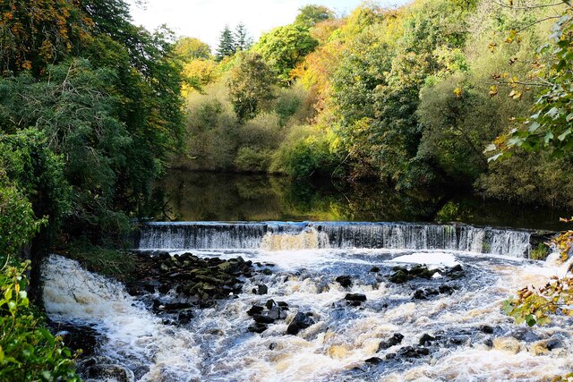 Lennon River and Lennon River Waterfall, near Ramelton, Co. Donegal