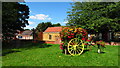 Caistor - Cart with flowers, churchyard of St Peter & St Paul