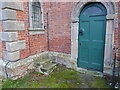 The door and a mounting step at Fitz church