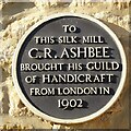 Plaque on the Silk Mill