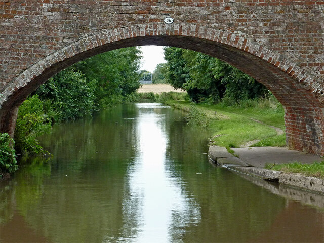 Canal south-east of Handsacre in Staffordshire