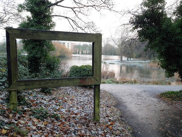 Framed view of the lake, Leazes Park