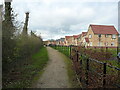 Footpath which circumnavigates the Honeysuckle Grange estate