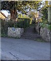 Steps up to a path, Mynydd-bach, Monmouthshire