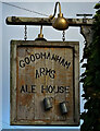 Sign for Goodmanham Arms, Goodmanham 