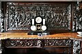 SJ4182 : Speke Hall, The Oak Drawing Room: Mid c19th black marble mantel clock by Michael Garlick