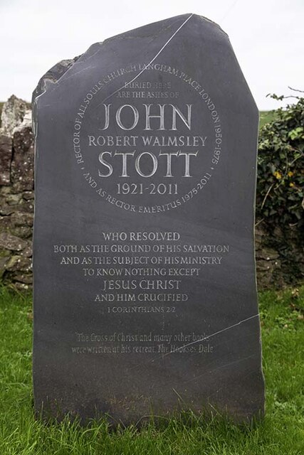 The grave of John Stott