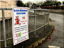 H4572 : Blair Memorial Flute Band - notice for 5k Santa run / walk by Kenneth  Allen