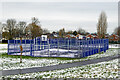 SJ9102 : Sports courts in Goodyear Neighbourhood Park, Wolverhampton by Roger  Kidd